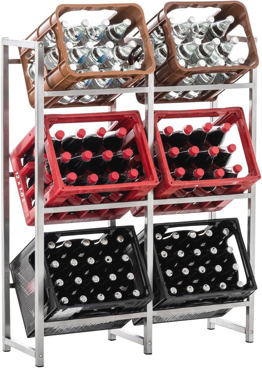 Krattenrek van RVS - Elegante Oplossing voor Drank- en Houtkratten