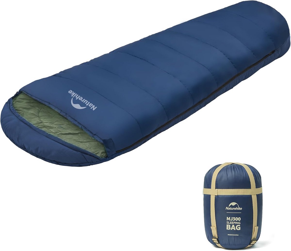 Mummy Slaapzak - Katoenen Slaapzak - Kamperen en Wandelen - Waterdicht en Compact - 205 x 75 cm - Grijs