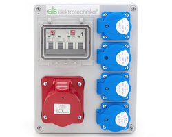 Stopcontactverdeler 4 x 230V met CEE en LS, Perfect voor Bouwstroom