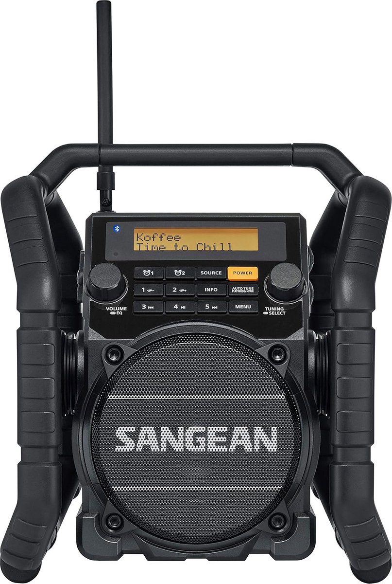 Constructie Radio - Schokbestendig en Waterdicht met DAB+, FM, Aux en Bluetooth