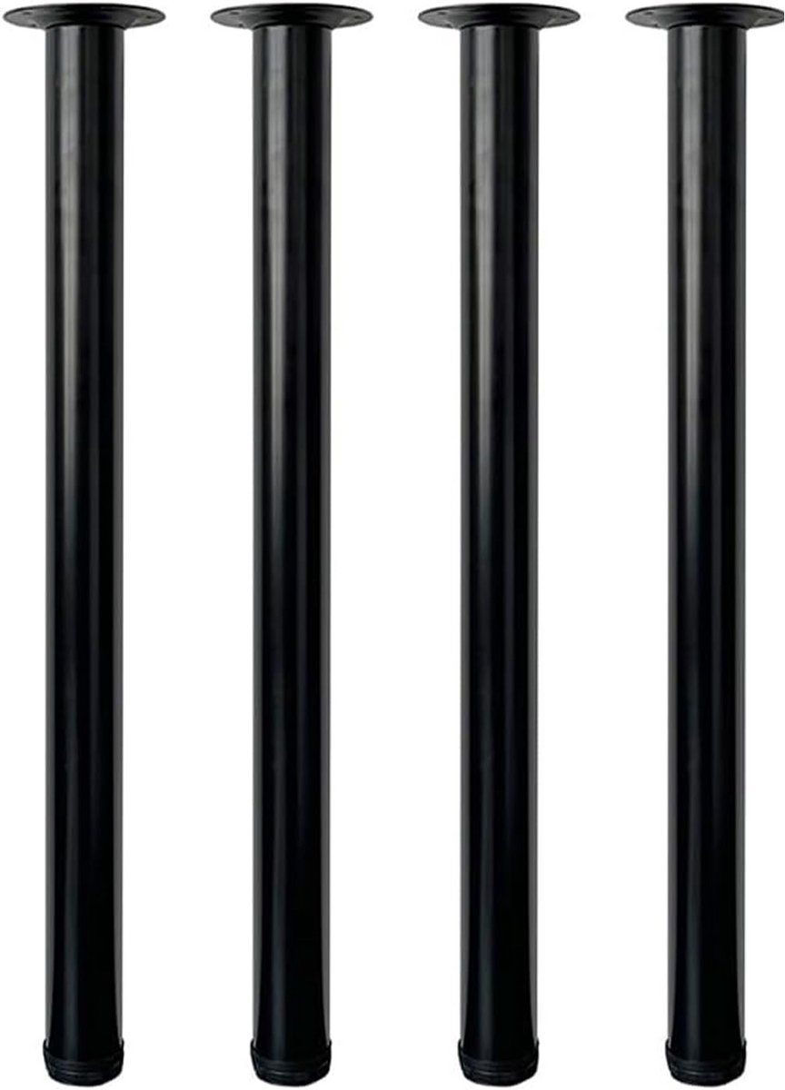 Verstelbare Tafelpoten 75 cm - Metalen Meubelpoten voor Eettafel en Bureau - Ø50mm, Set van 4