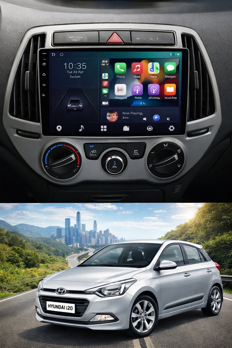 ADIVOX 9 inch T4 geschikt voor Hyundai i20 2012-2014 Android 15 CarPlay/Auto/Wifi/RDS/DSP/NAV/5G/QLED/DAB+