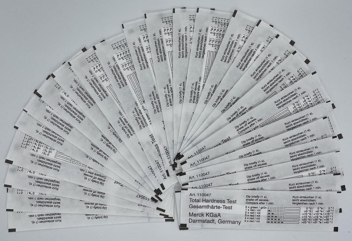 Teststrips voor Waterhardheid - 25 Stuks