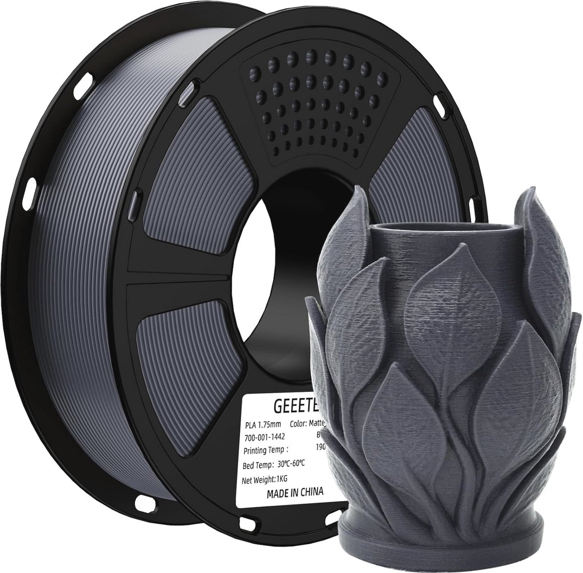 Zijdeachtig PLA Filament 1,75mm voor 3D Printers - 1kg Spoel