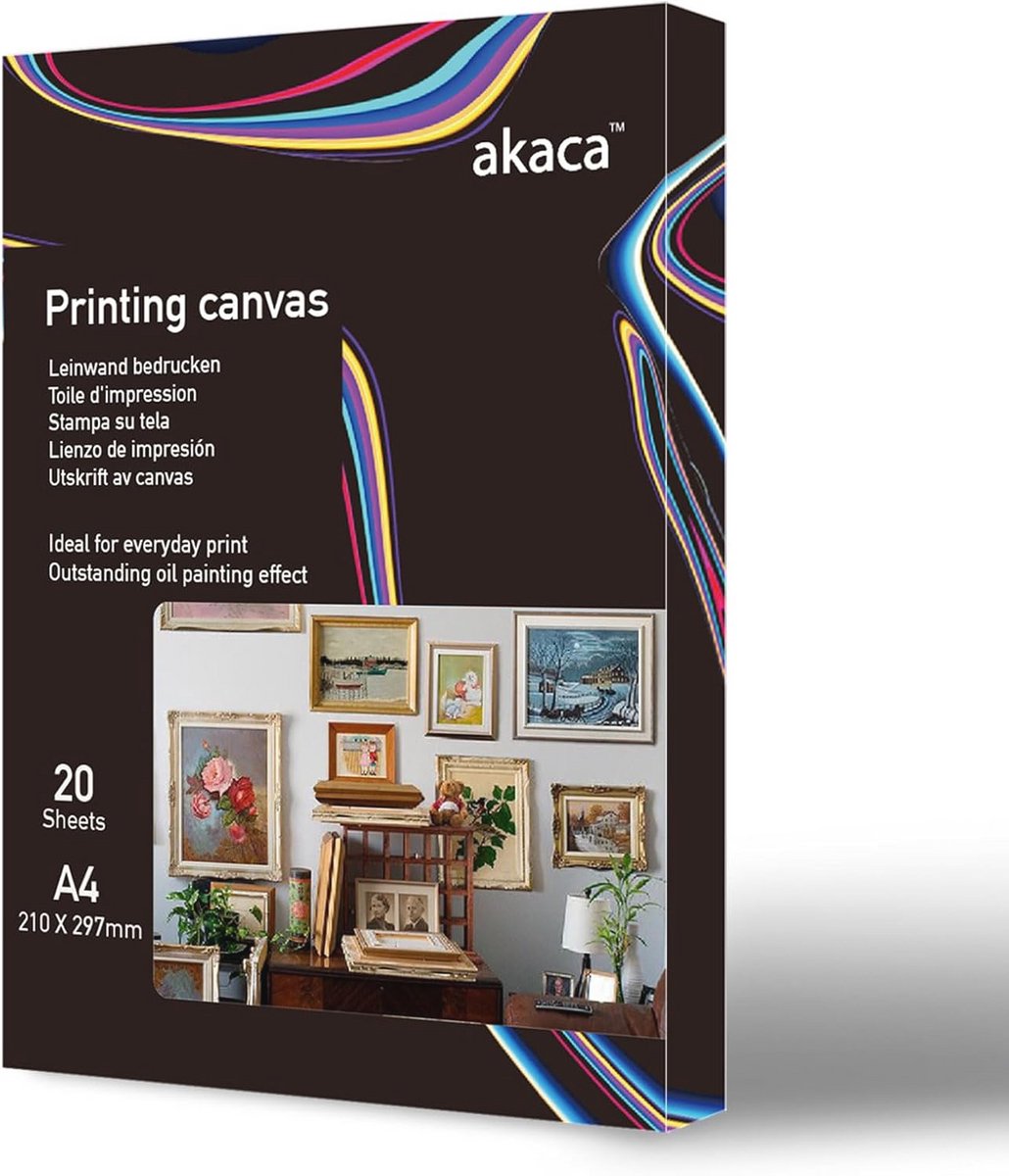 Bedrukbaar canvas A4 voor inkjetprinters - 20 vellen, 400 g/m², waterdicht en scheurvast