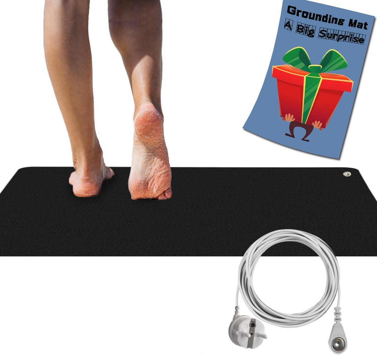 Antistatische Aardingsmatset 30 x 100 cm met EU Aardkabel en Grondpad