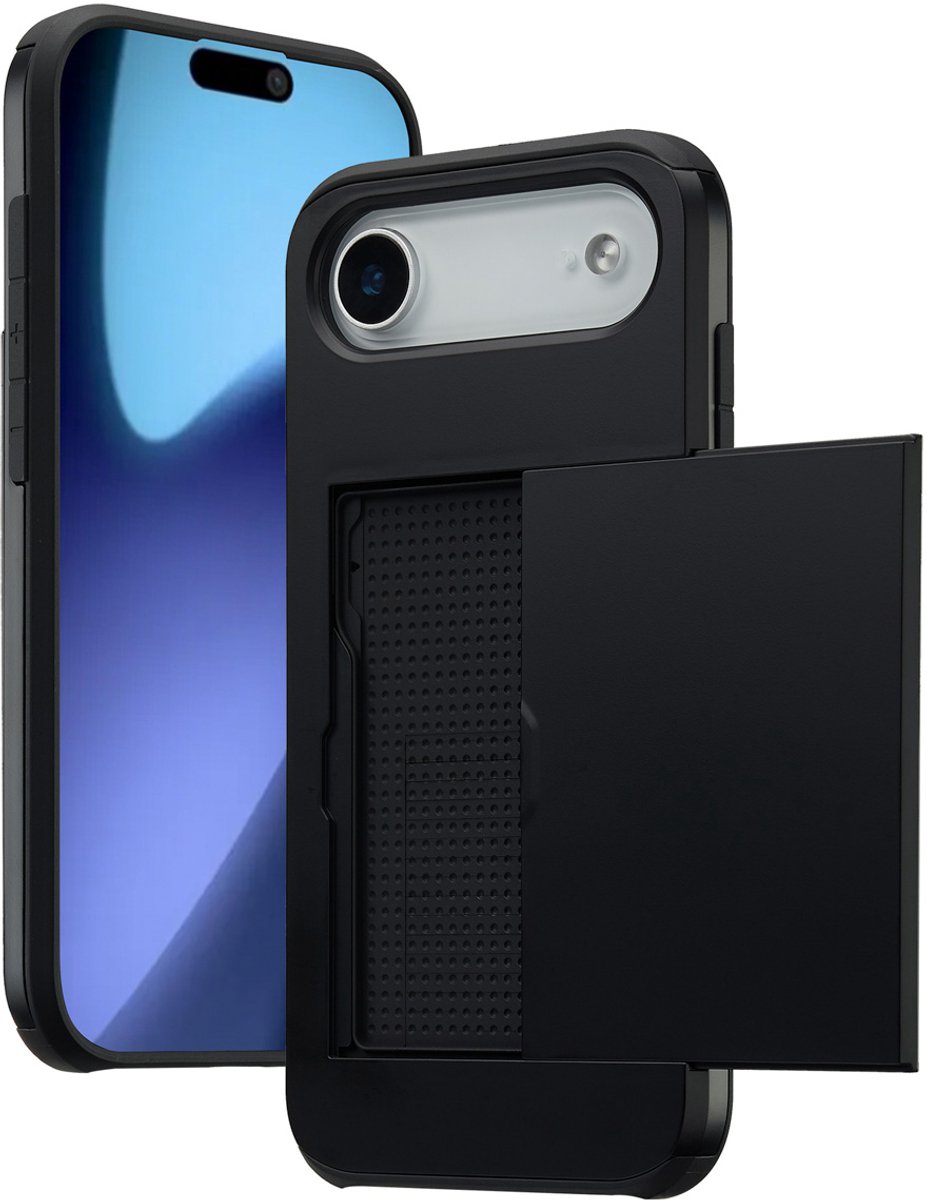imoshion Hoesje met Pasjeshouder - Geschikt voor Apple iPhone 17 Air - Zwart
