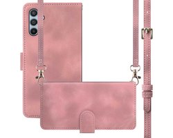 imoshion Hoesje - Geschikt voor Samsung Galaxy A54 (5G) - Bookcase met koord - Roze