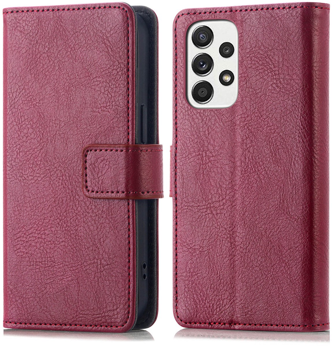 imoshion Hoesje - Geschikt voor Samsung Galaxy A53 - Luxe Bookcase - Bordeaux