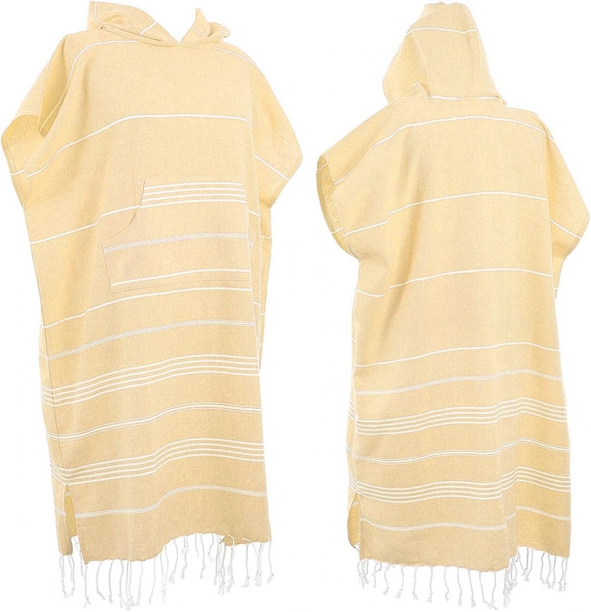 Grote katoenen poncho handdoek voor volwassenen - absorberende en draagbare strandponcho