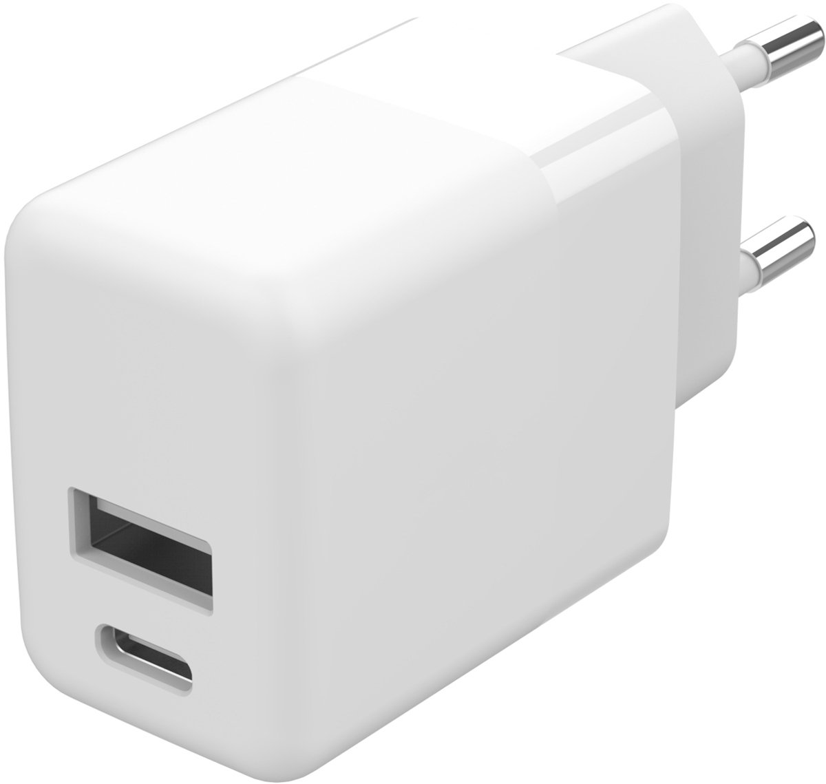 imoshion USB C / USB A Adapter 20W - Oplader - Snellader - USB C Lader - Universeel - Wit