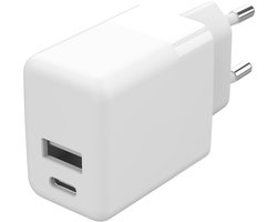 imoshion USB C / USB A Adapter 20W - Oplader - Snellader - USB C Lader - Universeel - Wit