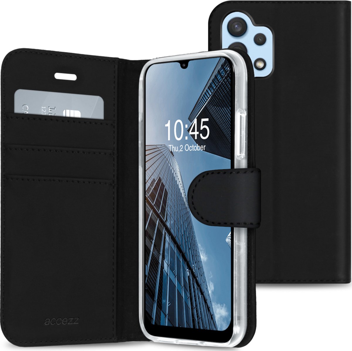 Accezz Hoesje - Geschikt voor Samsung Galaxy A32 (4G) - Wallet Softcase Bookcase - Zwart