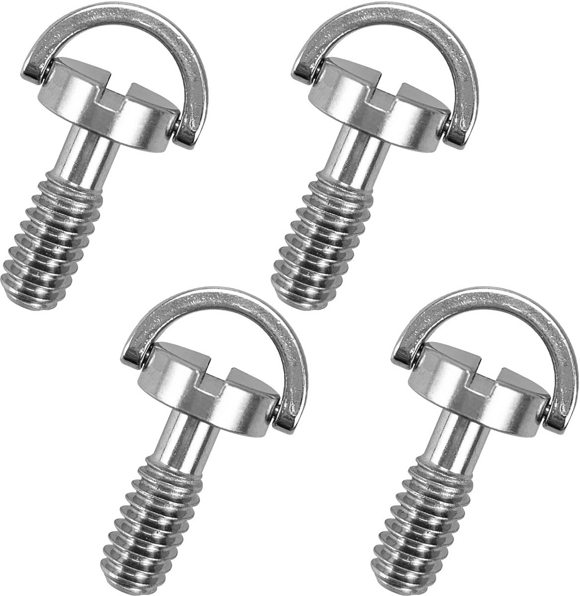 Camera montageschroeven 4 stuks 1/4 inch D-ringschroef voor statief en monopod