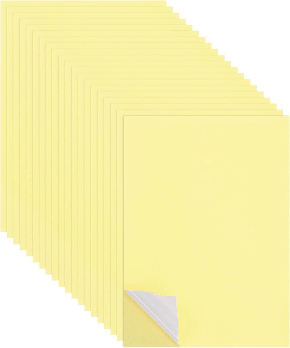 Allecta - 50 vellen bedrukbare stickers kartonpapier voor knutselen en scrapbooking, 250 g/m², transparant, geschikt voor inkjetprinters