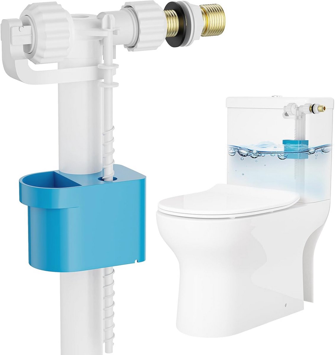 Universeel Vulventiel voor Spoelbak - G1/2 inch en G3/8 inch - Stil en Waterbesparend