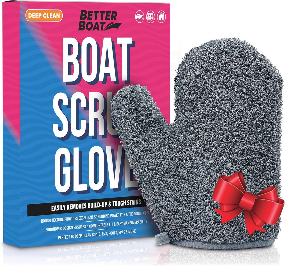 Zware Boot Schrobborstel Handschoen voor Efficiënte Schoonmaak