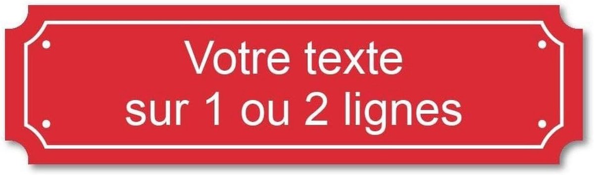 Gegraveerde Plaat Personaliseerbaar - Zelfklevend, 14,5 x 4 cm - Rood