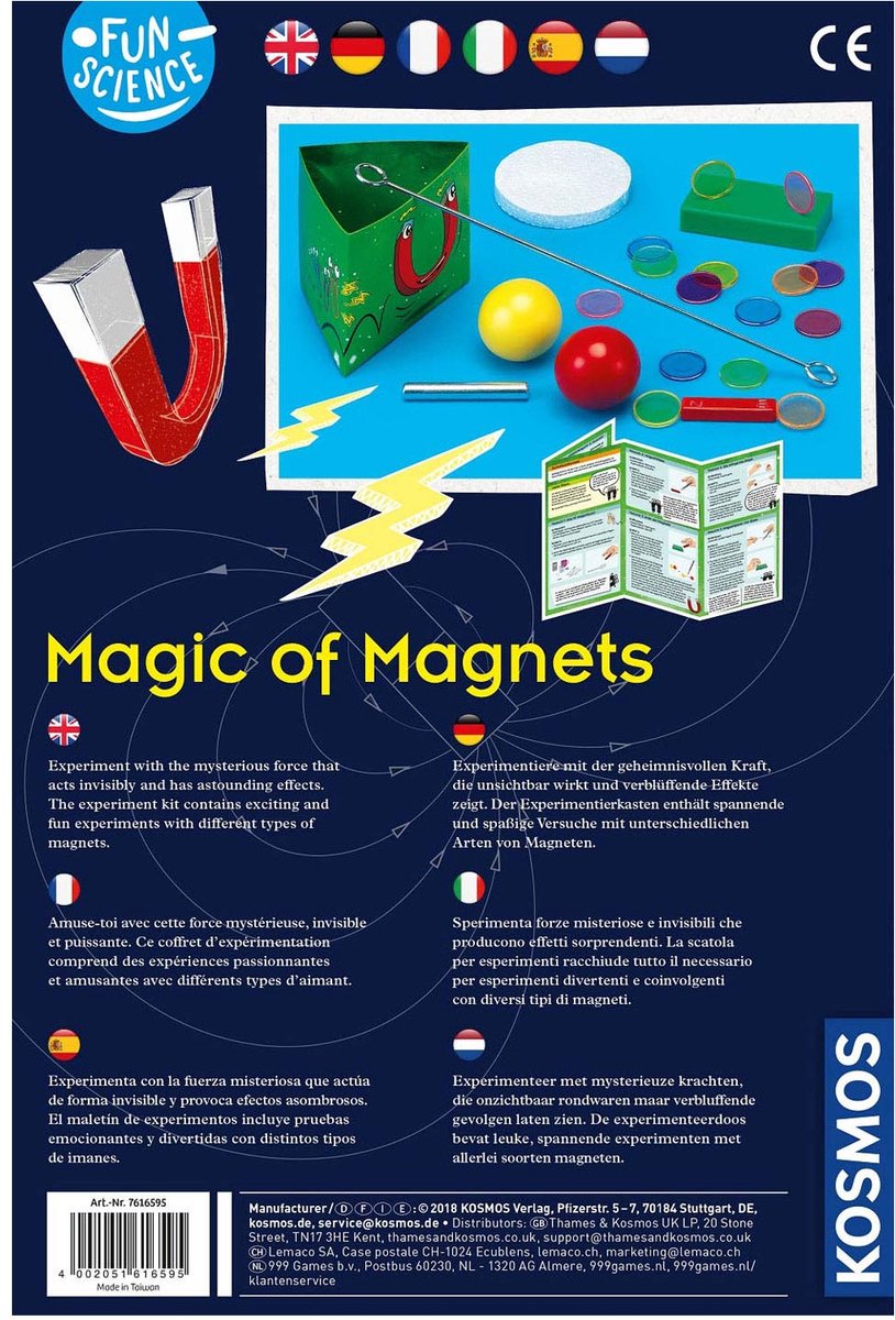 KOSMOS Magic of Magnets - Experimenteerset - Ontdek de Kracht van Magneten - Bouw Je Eigen Kompas - 9 Magnetische Experimenten en Spellen - STEM Speelgoed - Vanaf 8 Jaar — afbeelding 2