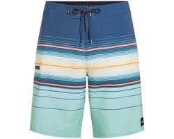 O'Neill Heren Boardshort Lang Zwemshort Hyperfreak Heat Stripe 21" Donkerblauw/Blauw Gestreept