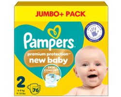 Pampers Premium Protection Luiers Maat 2 (4-8 kg) - 76 stuks