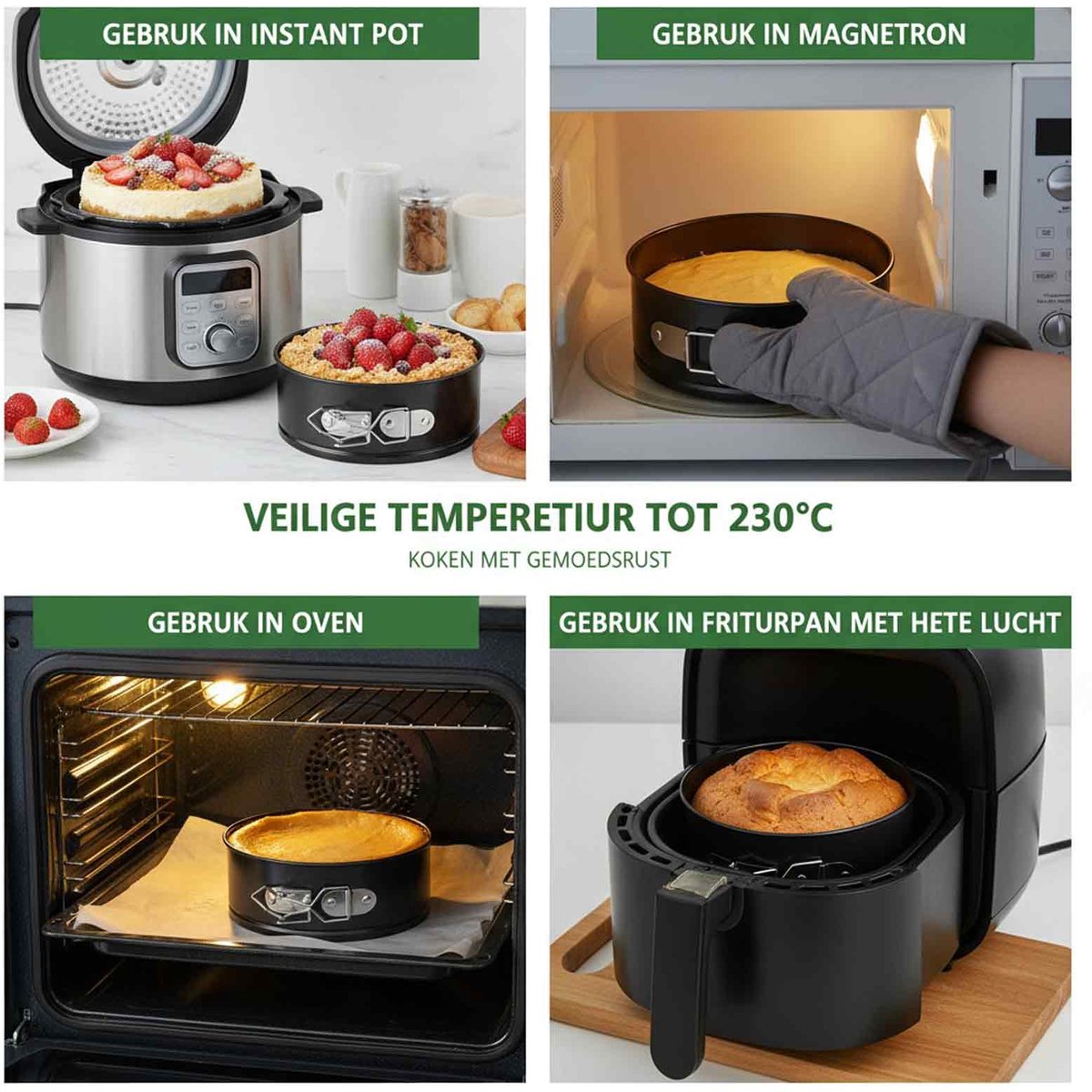 longziming Mini Springvorm Bakvorm - 10 cm - Set van 2 - Anti-aanbak - Ronde Mini TaartvormenUitneembare Bodem - Kleine Bakvormen met Platte Bodem - Voor Taarten – foto 5