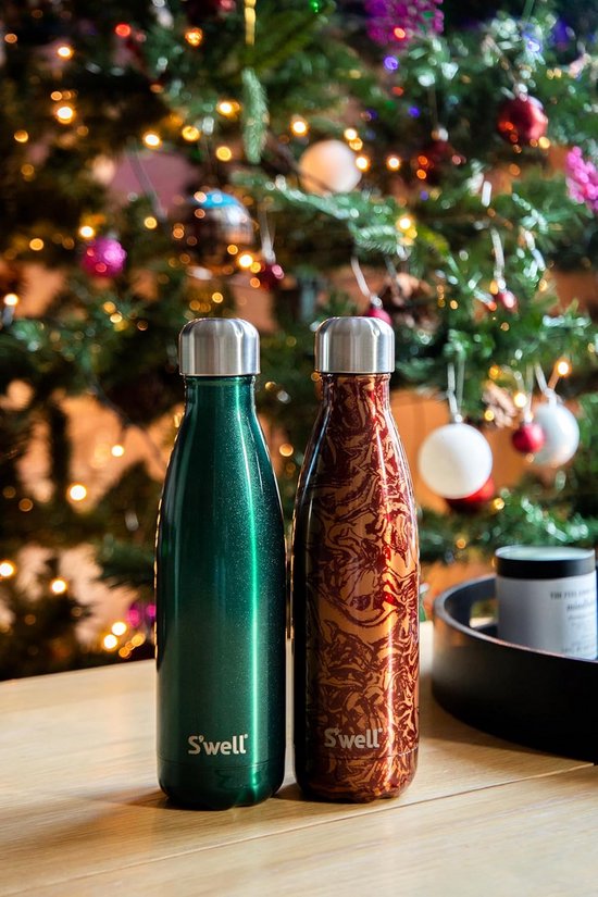 Geïsoleerde drinkfles 550 ml zwart mat turquoise - lekvrij, houden