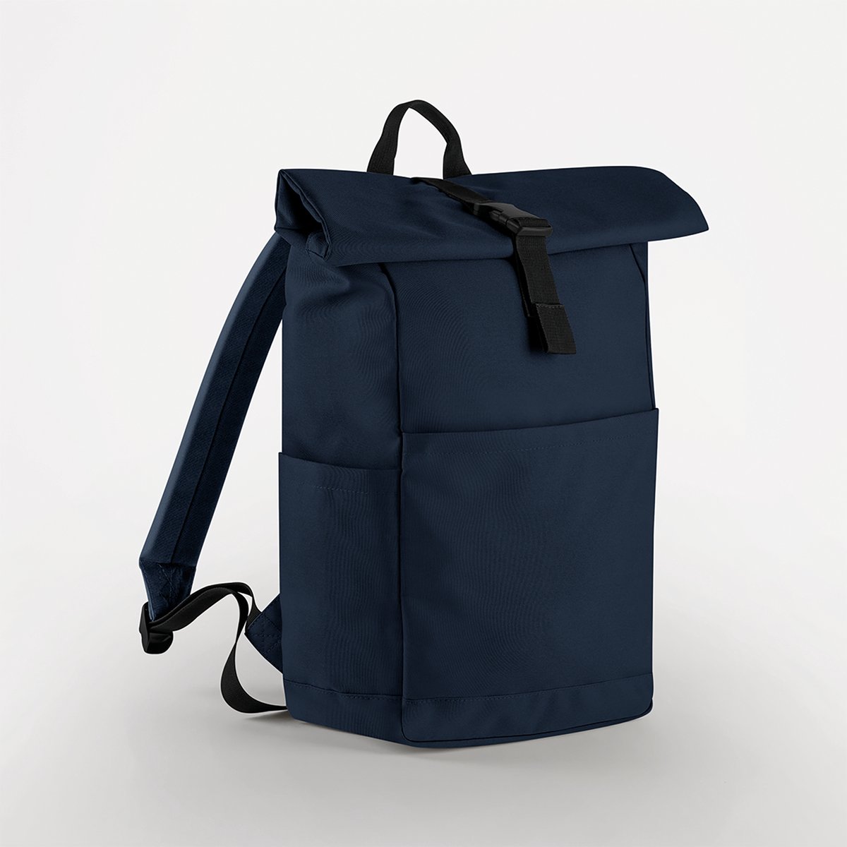 Roll-Top Rugzak 20L – Navy – Waterafstotend – Laptopvak – School & Werk Rugtas – Voorvak met Rits – Verstelbare Schouderbanden