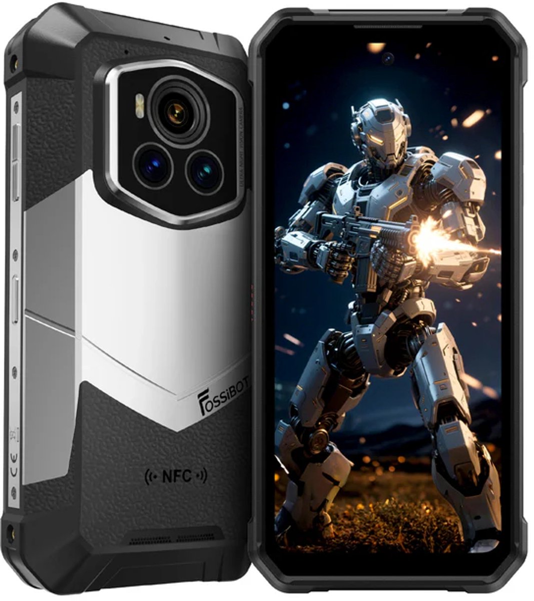 FOSSiBOT F107 Pro robuuste smartphone, 12+512 GB, 6,95 inch scherm, 28.000 mAh batterij, 200 MP AI-camera, 66 W snelladen, nachtzicht en 5G