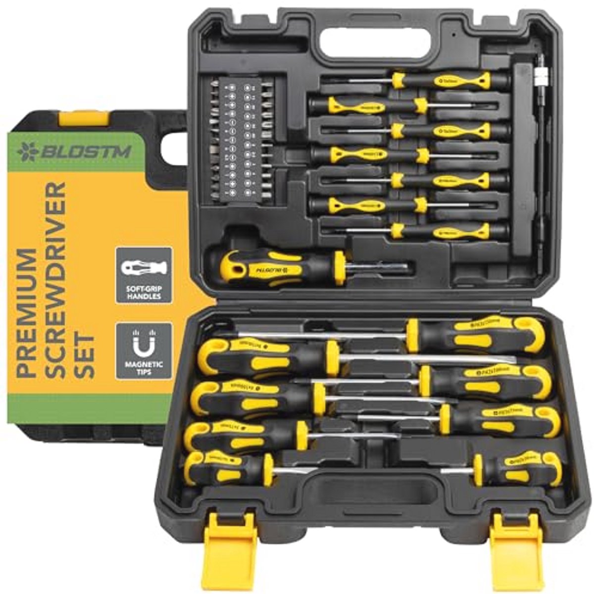 Schroevendraaier Set 42 stuks met Magnetische Tips en Ergonomische Grip