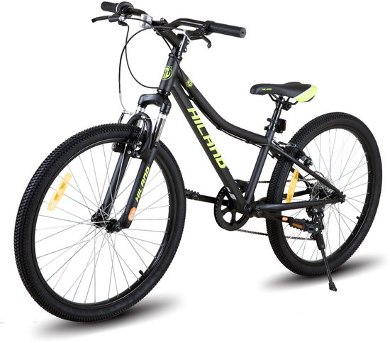 Hiland Climber 2.0 Tiener Forensen Stadsfiets - 24 inch - 7 versnellingen ​​- V-Brake - Zwart van Hiland — afbeelding 2