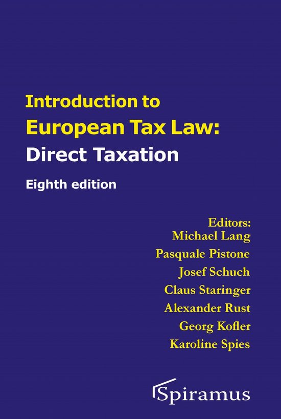 Introduction to European Tax Law on Direct Taxation - cover