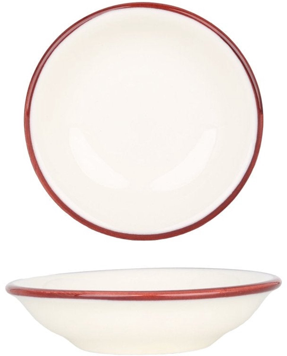 Bonna Serveerschaal - Linea Burgundy - Porselein - 9 cm (50cc) - set van 2