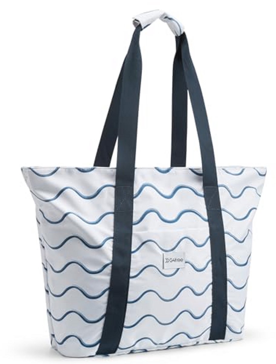 Waterdichte en zanddichte strandtas - ruime schoudertas voor dames - ideale sport- en boodschappentas