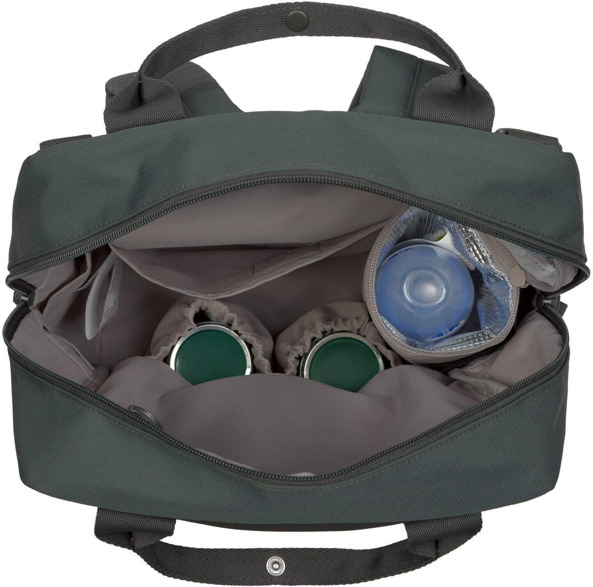 Lässig luiertas Green Label Vividal Backpack rugzak dark olive thumbnail 2