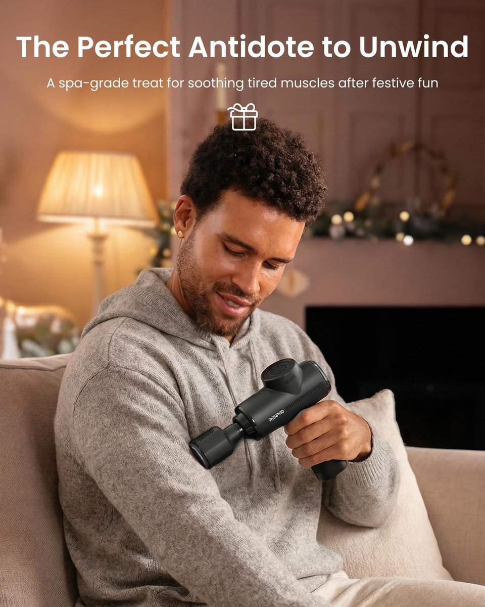 RENPHO Active Thermacool Massage Gun - Warmte- & Koudetherapie - Krachtige Percussie Massage - 5 Massagekoppen - Stil & Oplaadbaar - Spierherstel & Ontspanning — cadeau in Sport & Outdoor - foto 3
