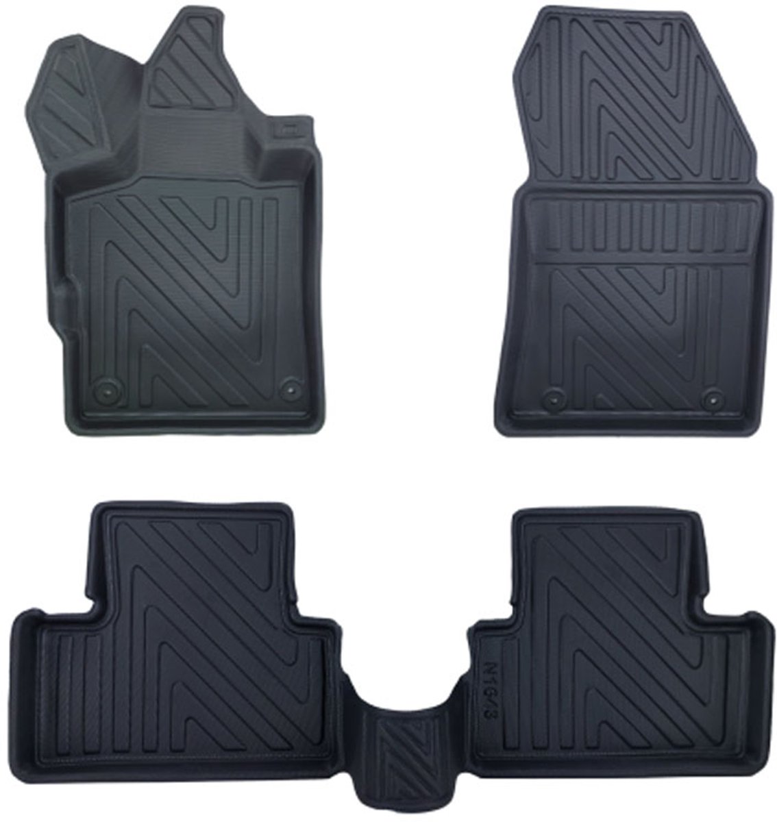 Rubbermatten DS4 2021-heden (complete set) - Premium carbonlook