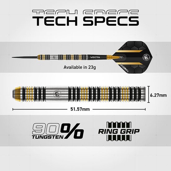 Winmau Team 360 Nicholai Bado 90% - Dartpijlen van Merkloos — afbeelding 5