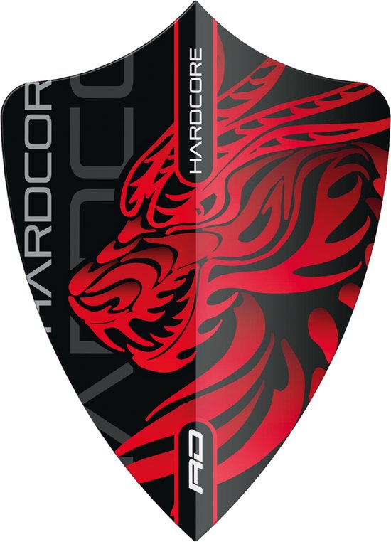 Red Dragon Jonny Clayton Hardcore Dragon Freestyle Red - Dart Flights van Merkloos — afbeelding 2
