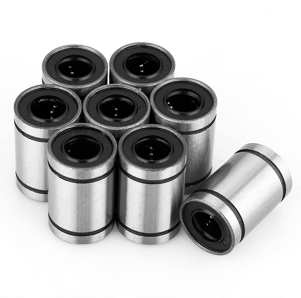 8PCS LM10UU Linear Motion Bearings - Stalen Plain Bearings - Dubbel Sealed Ball Bearing Bushing - Industriële Motion Bearings voor 3D Printer CNC Onderdelen