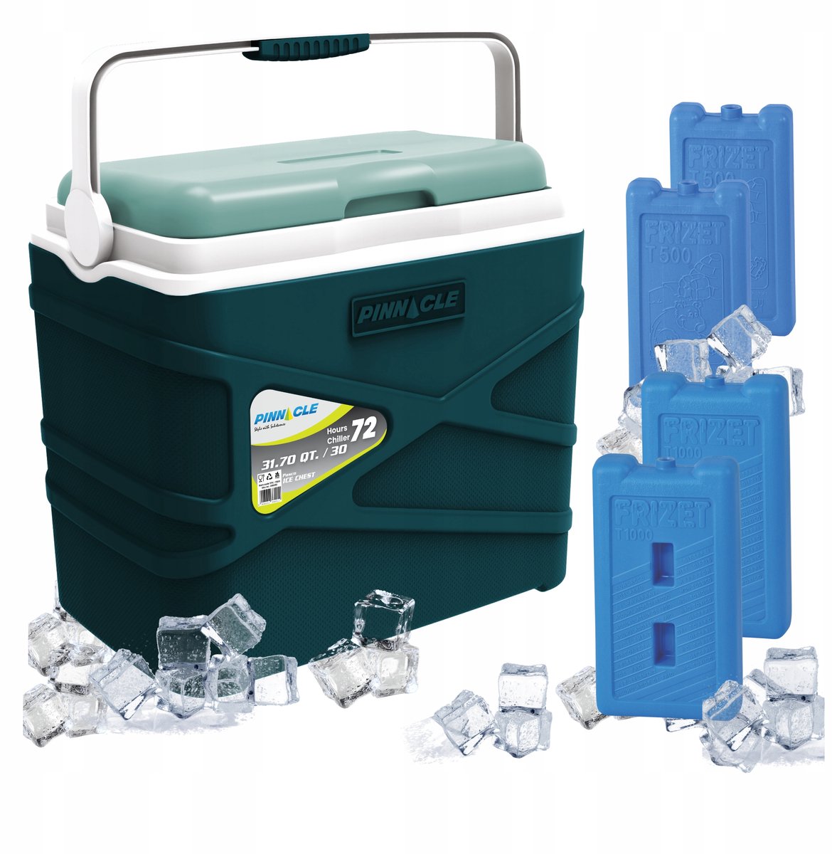 Pinnacle Koelbox 30L - Draagbaar, 72 uur koel, incl. 4 co-elementen