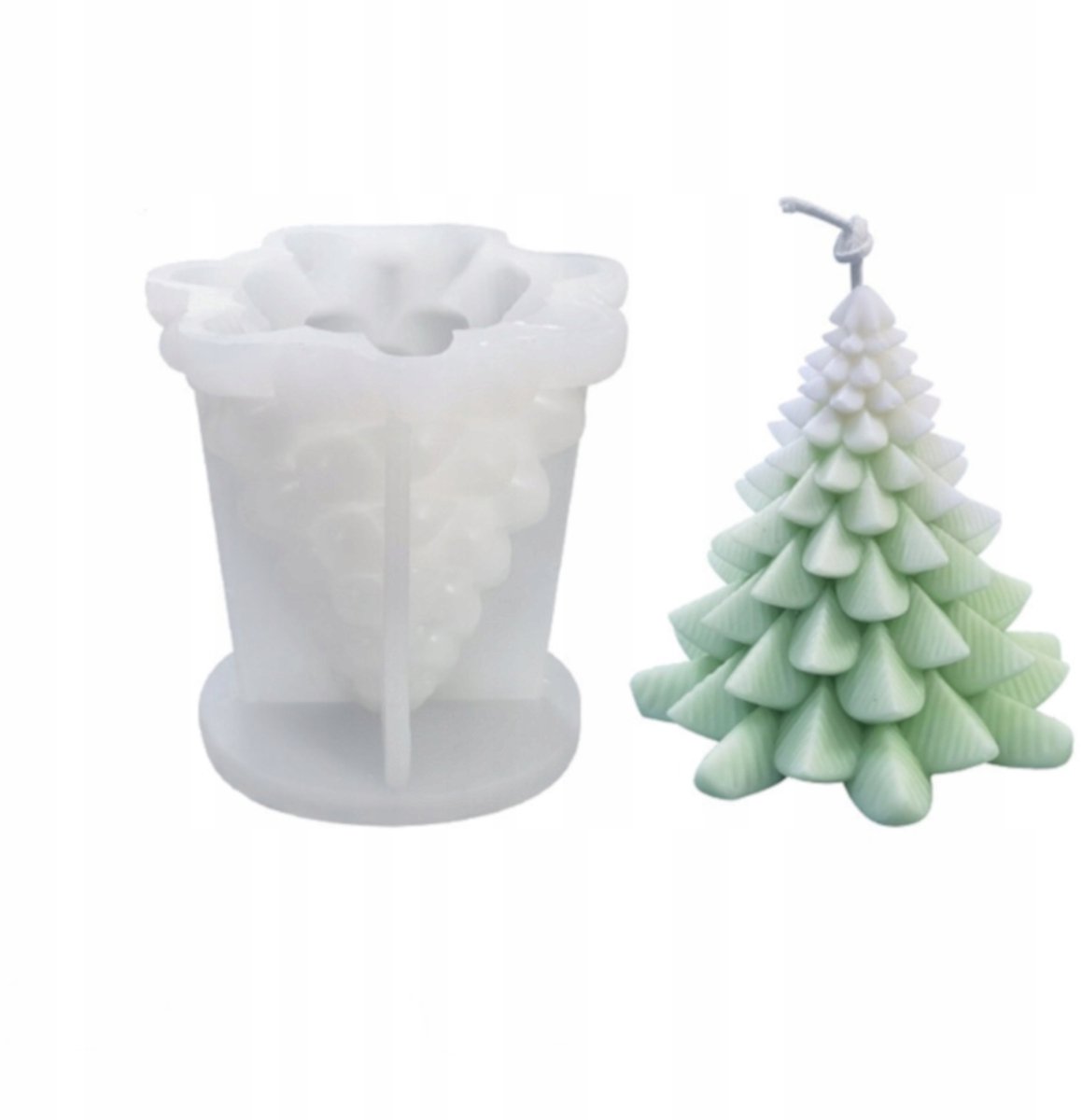 Siliconen mal voor kaarsen, zeep en wax - Kerstboom vorm