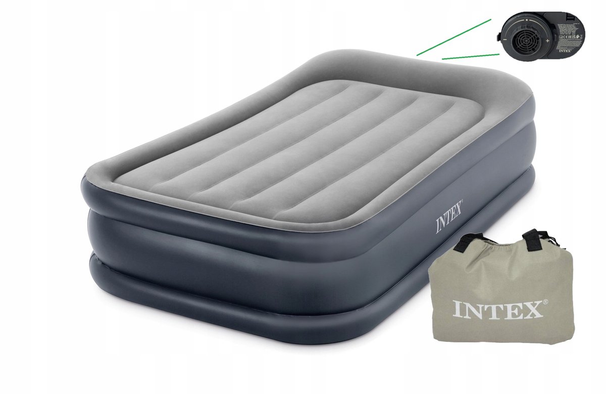 Intex Luchmatras met Ingebouwde Pomp - 191x99x42cm