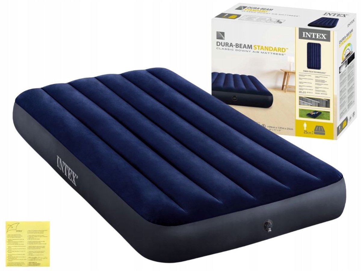 Intex Classic Downy Luchtbed 1-persoons 191x99x25 cm - Comfortabel & Duurzaam