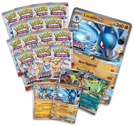 Pokémon TCG Scarlet & Violet Prismatic Evolutions Premium Collection-Lucario EX & Tyranitar EX (Diversen) Nieuw