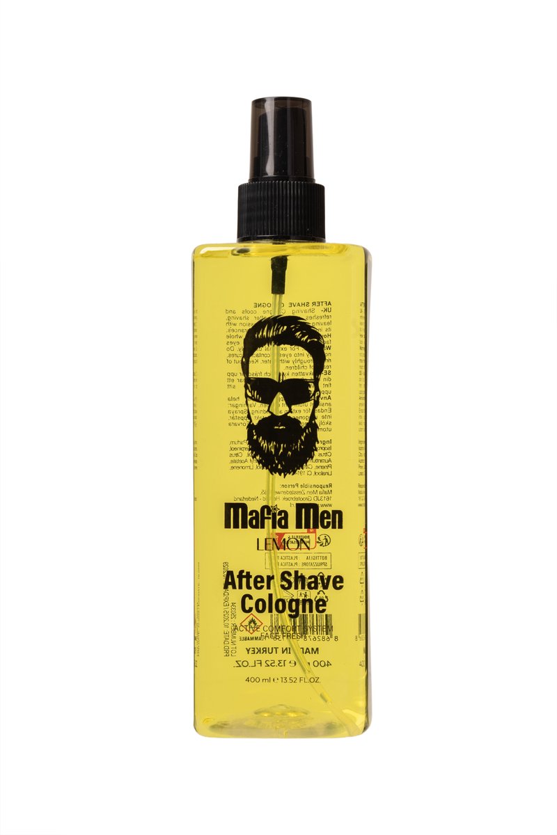 Mafia Men Aftershave Cologne LEMON 400ml Aftershave Parfum Heren - Langdurige Geur - Kolonya - Barber Cologne lemon