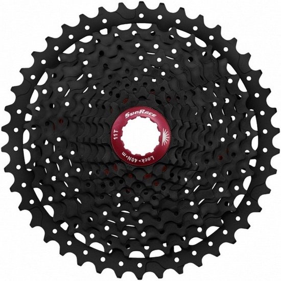 Cassette Sunrace CSMX8 - 11 speed 11-42T - zwart / rood van Merkloos — afbeelding 5