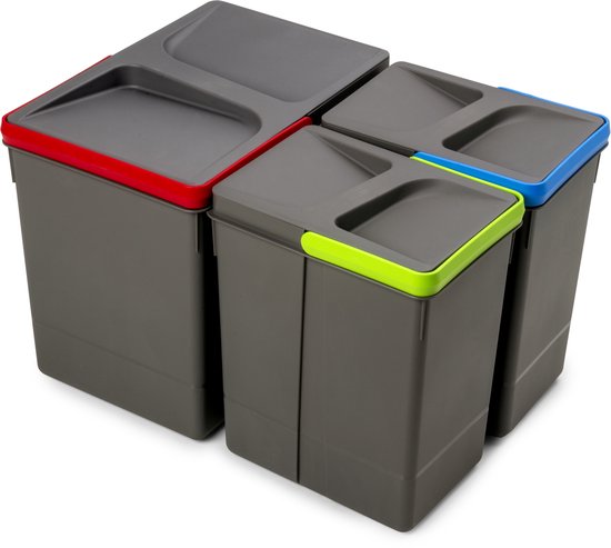 Emuca - Afvalbak voor lade, op maat te snijden basis voor afvalcontainers, basis voor modules breedte 80 cm