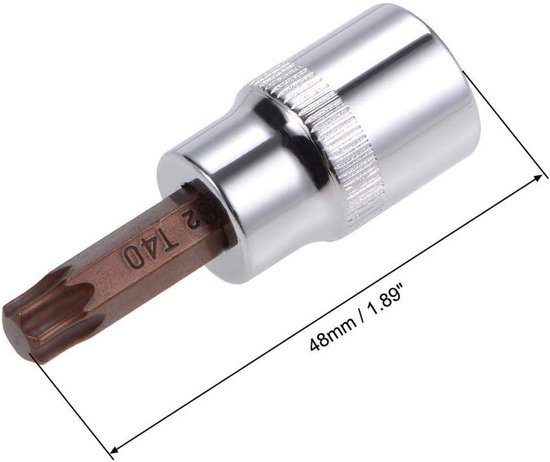 GEDORE 3/8" Drive TORX T40 Screwdriver Bit Socket – Long, Chrome-Plated, Knurled Grip, Vanadium Steel