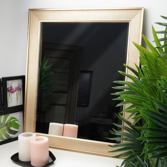 Miroir Mural Nordique Avec Cadre Doré - Petits Miroirs Pour Couloir
